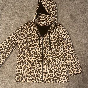 Alice + Olivia Leopard Print Utility Jacket size Small NWOT